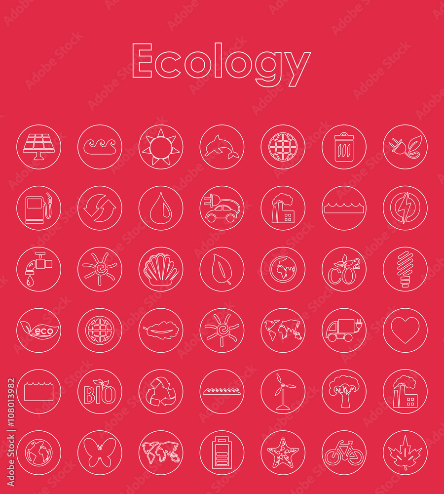 Set of ecology simple icons Set of ecology simple icons
