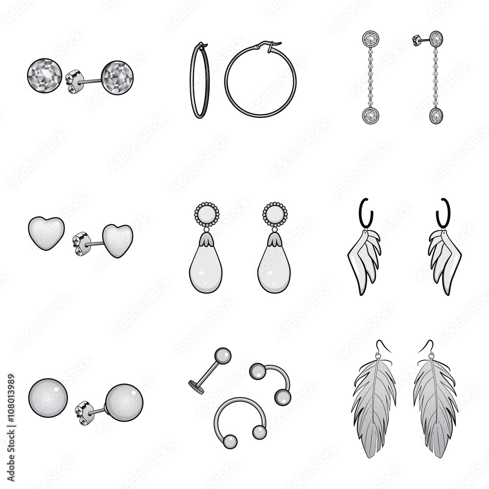 Earrings drawing easy online