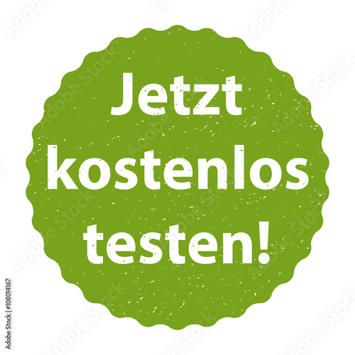 Jetzt kostenlos testen - Sticker!