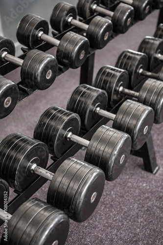 Close up of some Dumbbells