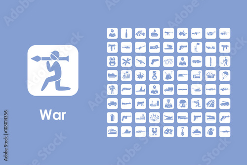 Set of war simple icons
