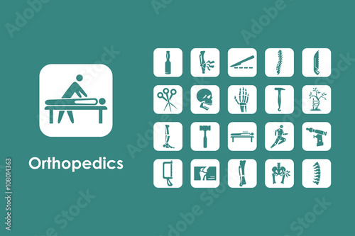 Set of orthopedics simple icons