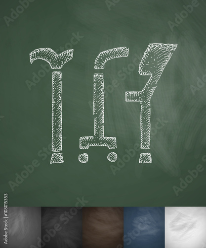 canes icon. Hand drawn vector illustration