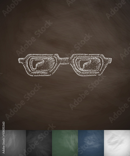 glasses icon. Hand drawn vector illustration
