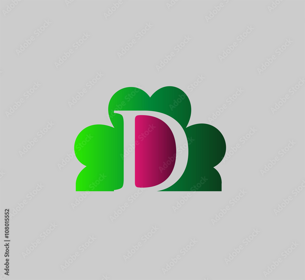 Abstract letter D logo design template
Abstract letter D logo design template