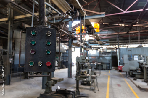 Wallpaper Mural Old control panel of machine tool Torontodigital.ca