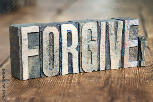 forgive word wood photo