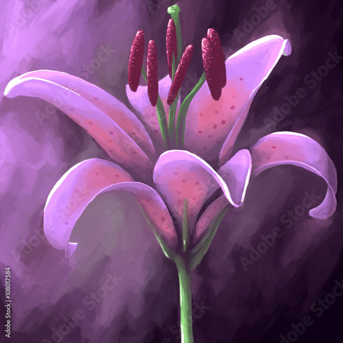 Fototapeta Naklejka Na Ścianę i Meble -  painting still life flower 