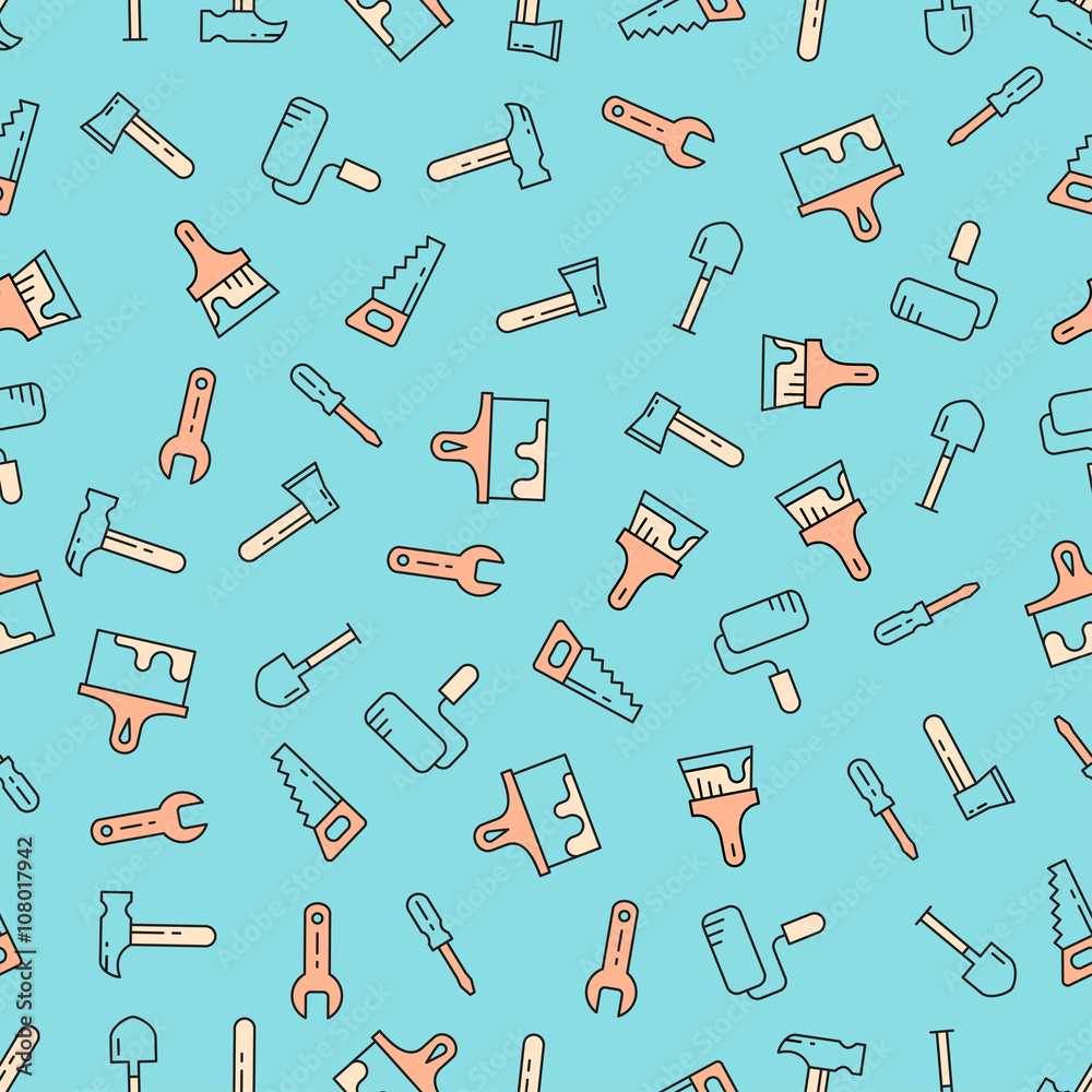 Tools seamless pattern. Tools seamless pattern.