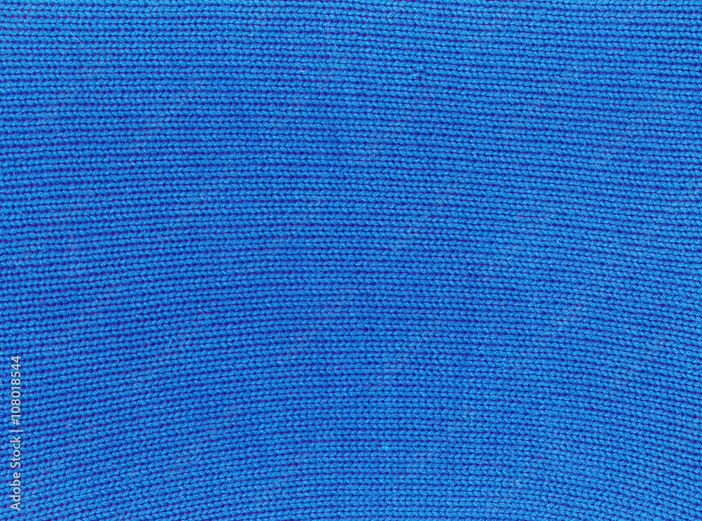 Blue knitting cloth texture. Blue knitting cloth texture.