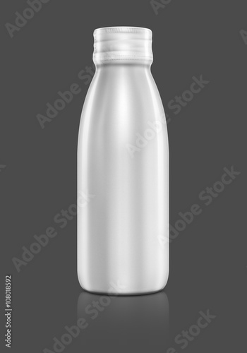 Blank packaging beverage bottle isolated on gray background