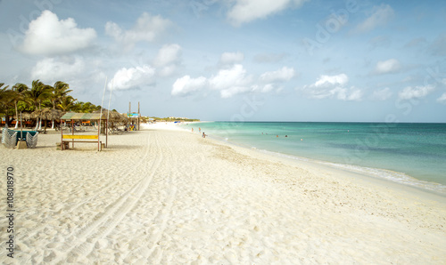 Eagle beach on Aruba island