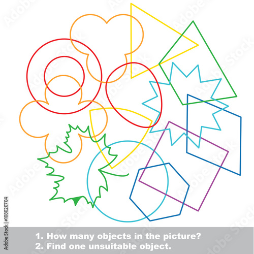 Geometric shapes mishmash colorful set in vector. 