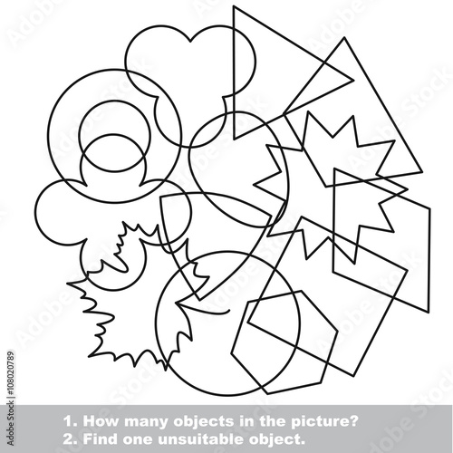 Geometric shapes mishmash set in vector.