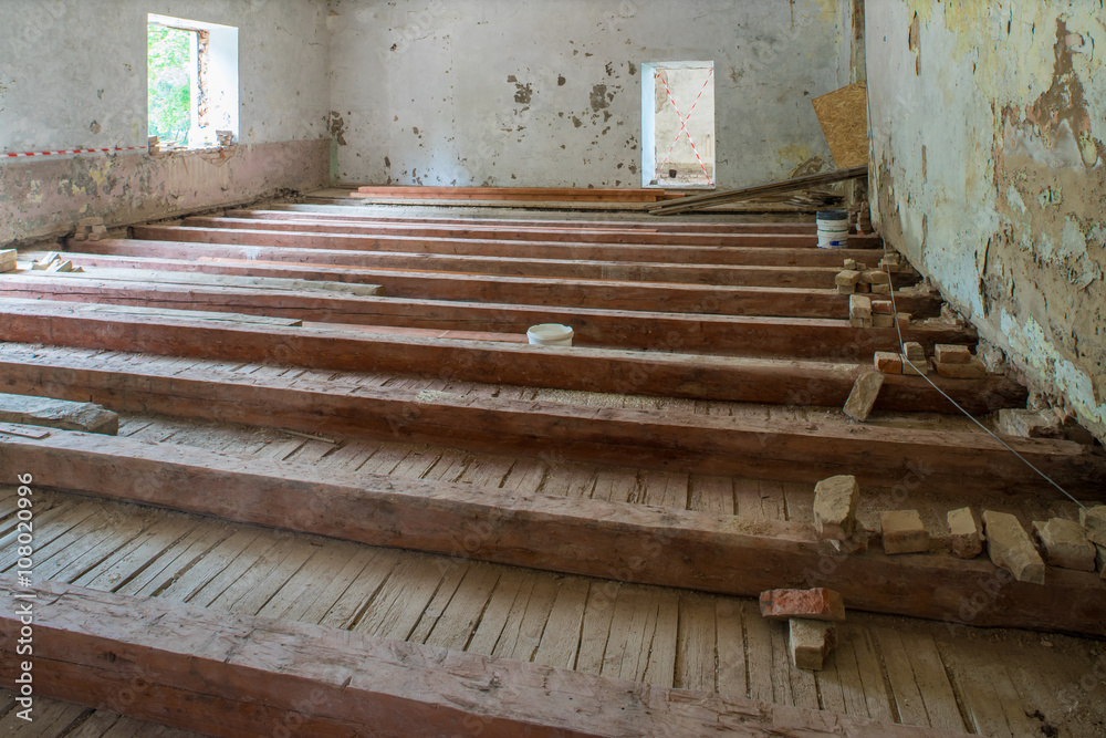 Wooden structures. Reconstruction of the building. Wooden structures. Reconstruction of the building.