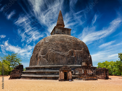 Kiri Vihara - ancient buddhist dagoba stupa photo