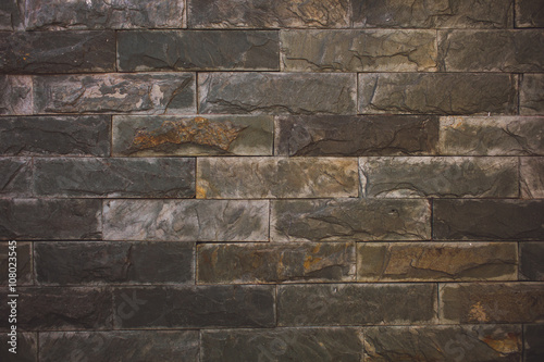 black gray brick wall texture background