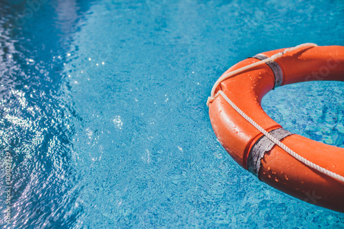 Lifesaver (Life Buoy) belt in water