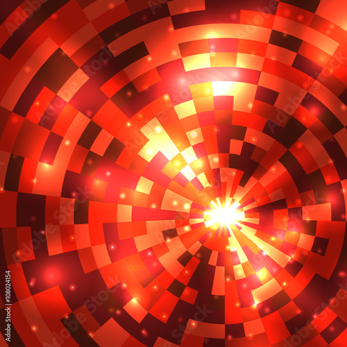 Abstract flame round mosaic background © beatwalk