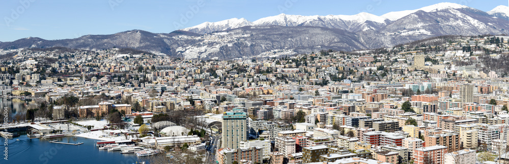 View of Lugano on Switzerland