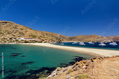 Kolona exotic beach in Kythnos island Greece