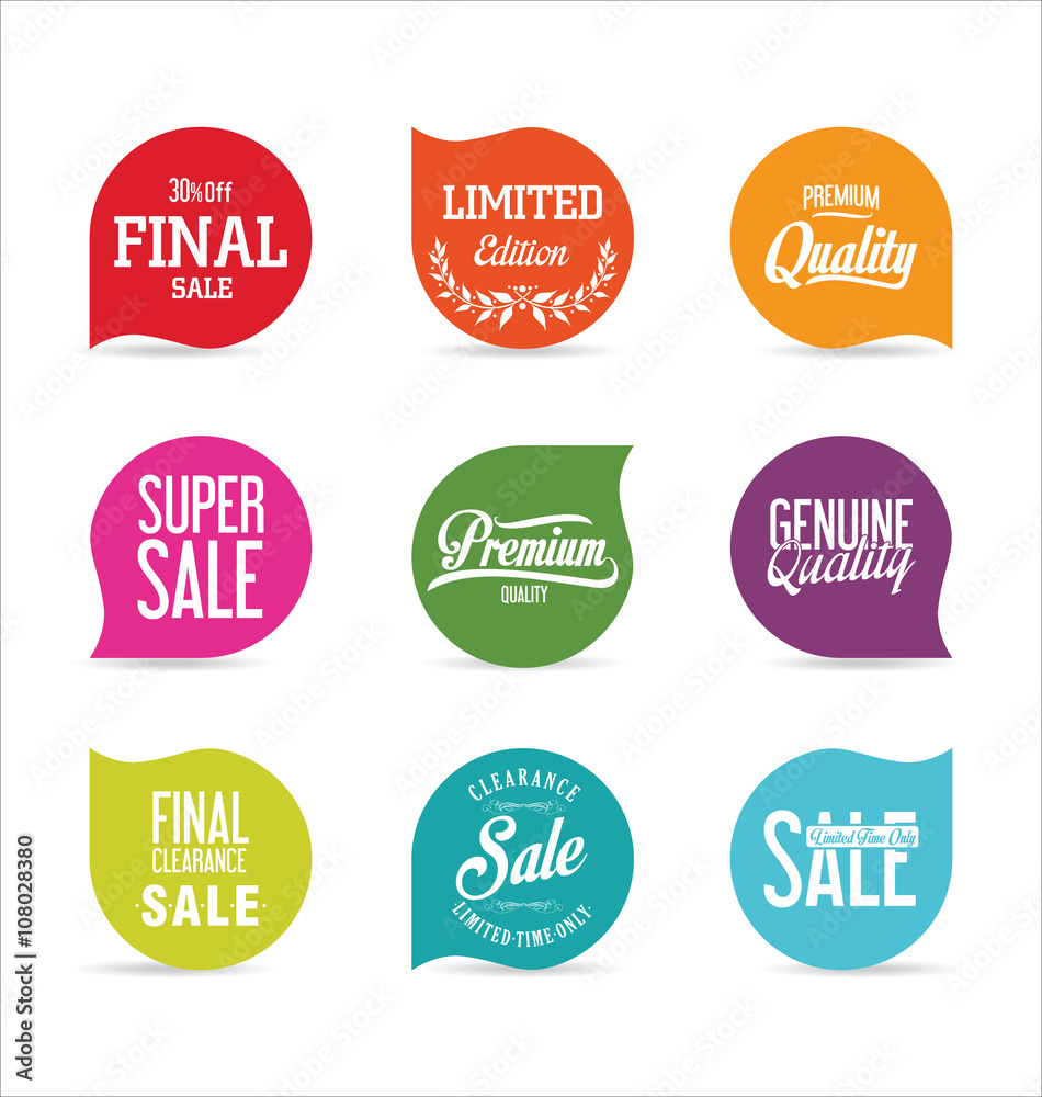 Fototapeta premium Sale price tag modern design collection
