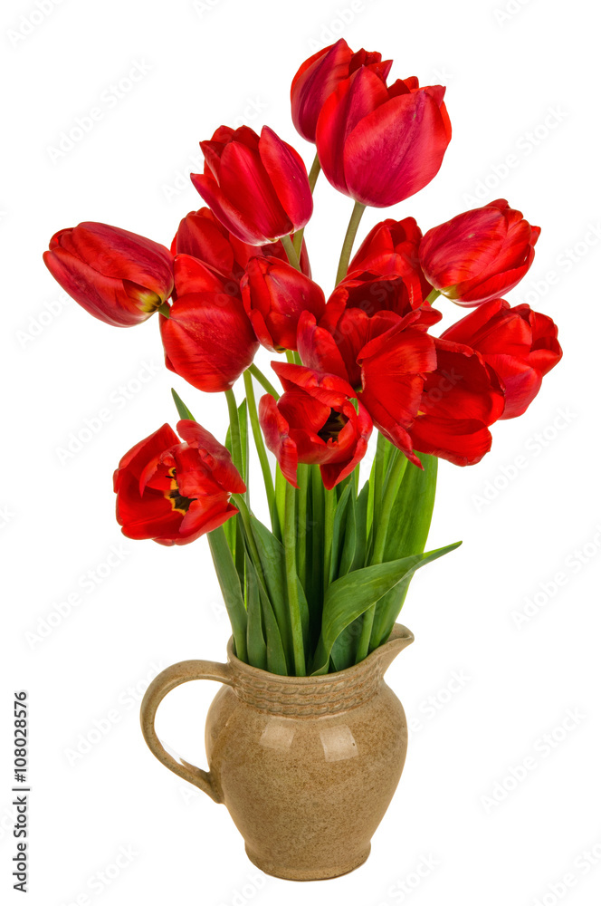 Beautiful bouquet of red tulips Beautiful bouquet of red tulips