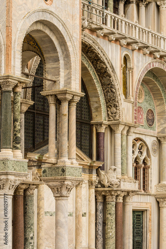 Detail des Dogenpalast in Venedig, Italien