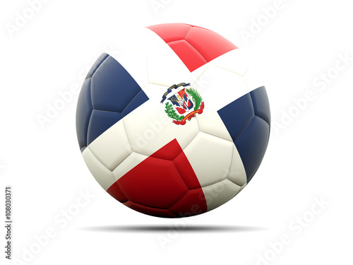 Football with flag of dominican republic Free Download Football with flag of dominican republic - GFXLoad