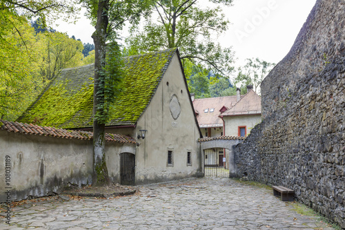 Courtyard of the Red Monastery in Pieniny, Slovakia