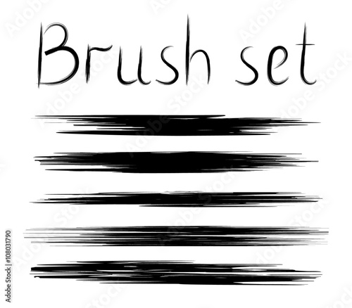 Wallpaper Mural Vector set of grunge brush strokes. Element for your design. Torontodigital.ca