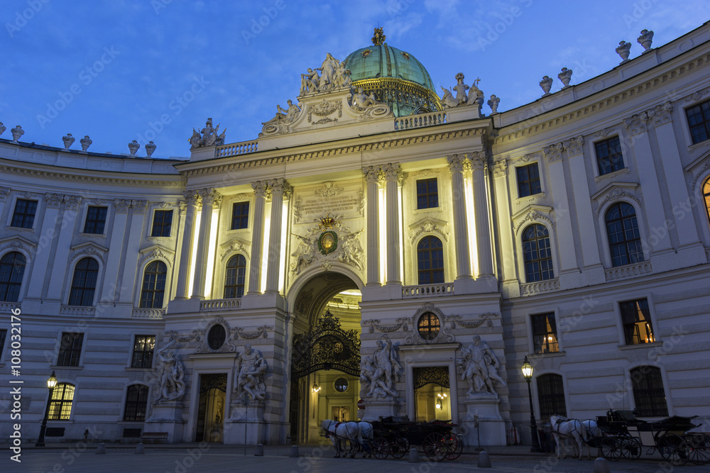 St. Michael's Wing Of Hofburg Imperial Palace in Vienna in Austr