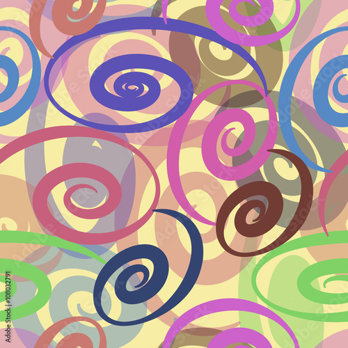 seamless pattern with colored ribbons