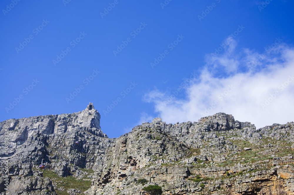 Mountain scenery and blue sky 