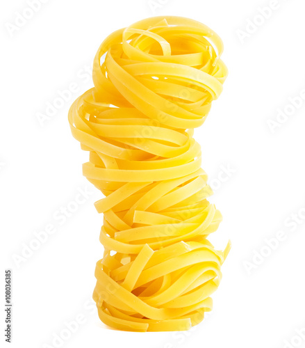 pasta tagliatelle isolated photo