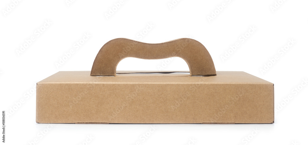 Brown packaging paper box isolated on white background Brown packaging paper box isolated on white background
