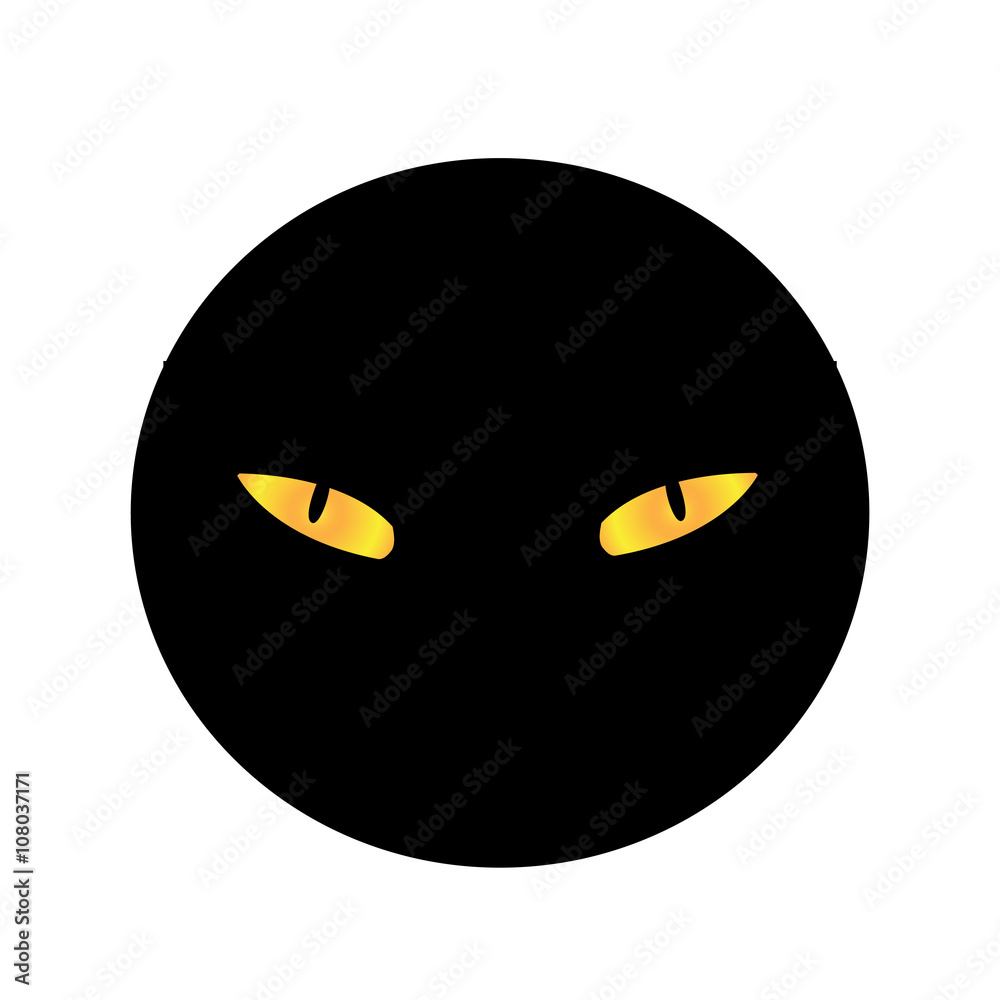 Fototapeta premium Vector illustration of cat eyes.