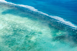 vue aérienne du lagon de l'île Rodrigues 