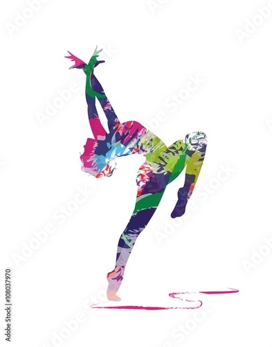 abstract dancer silhouette