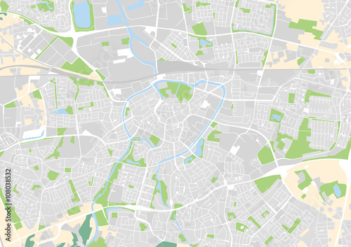 vector city map of Breda  Netherlands