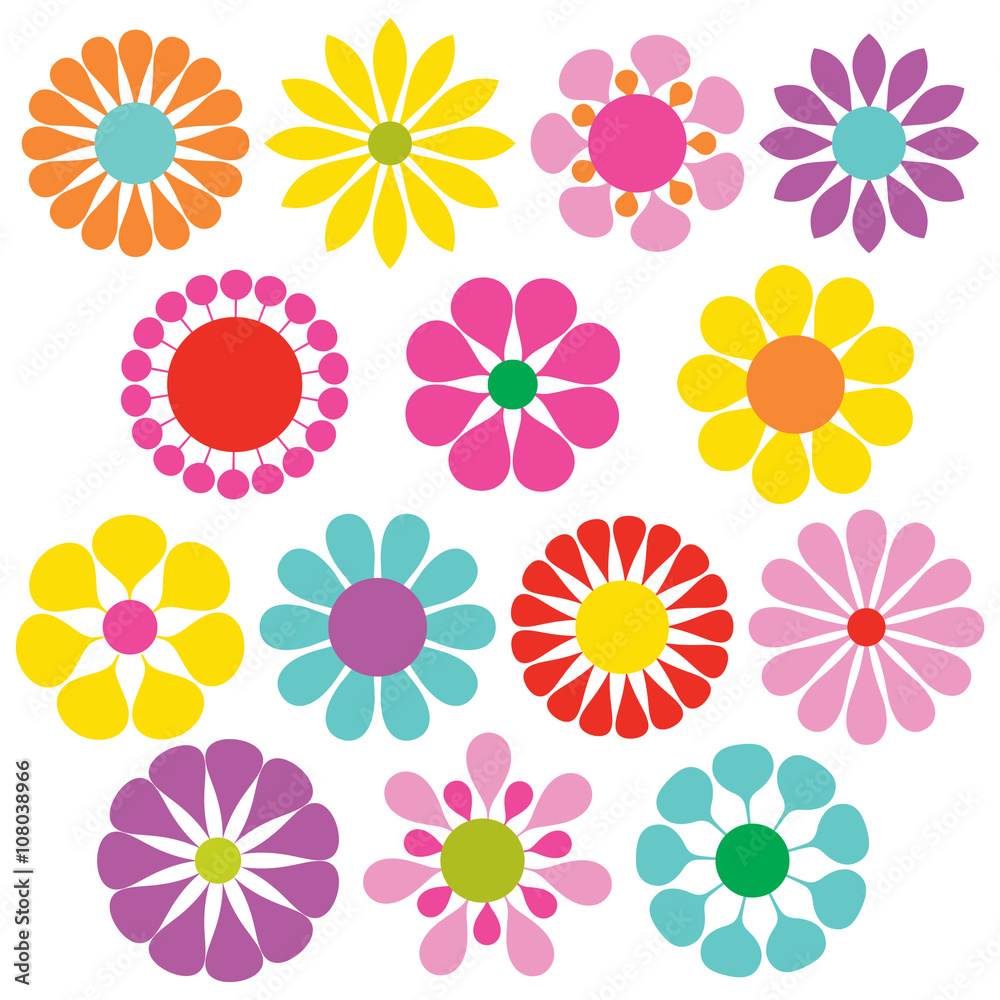 simple vector flowers simple vector flowers