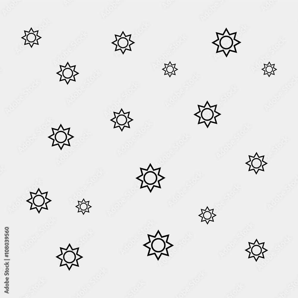 Geometric simple black and white minimal pattern, space, sun Geometric simple black and white minimal pattern, space, sun