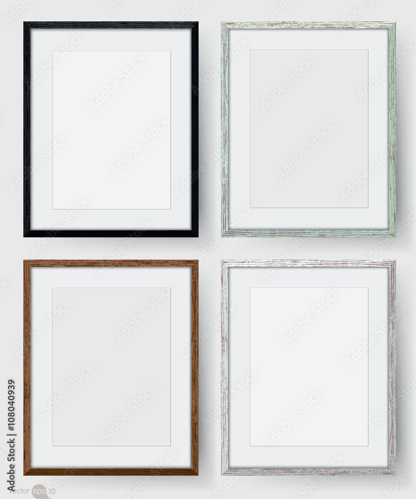 Wooden frames. vector