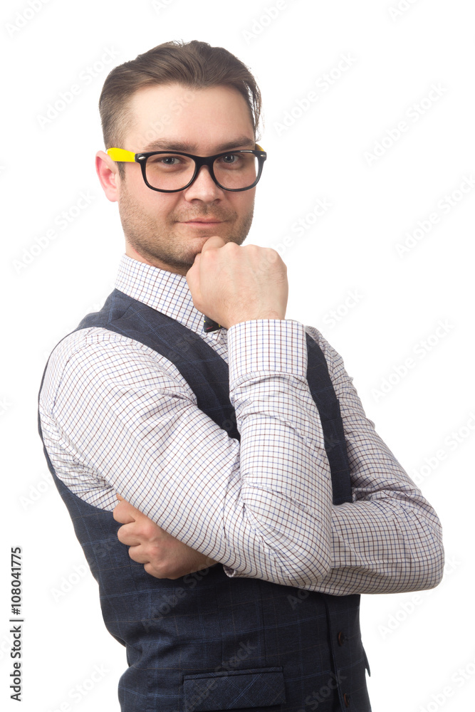 Portrait of a young successful businessman isolated on white Portrait of a young successful businessman isolated on white