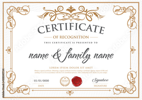 Premium certificate template.