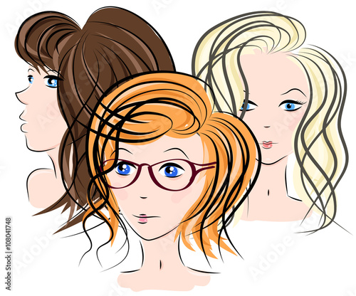 Three girls face