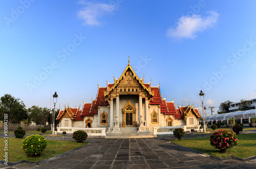 Wat Benchamabophit Dusitvanaram is popular of Bangkok  Thailand   6 Apr 2016 