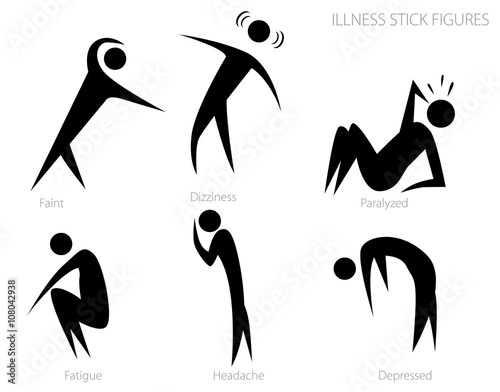 Illness Stick Figures Set