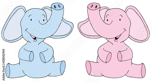 Two Baby Elephants