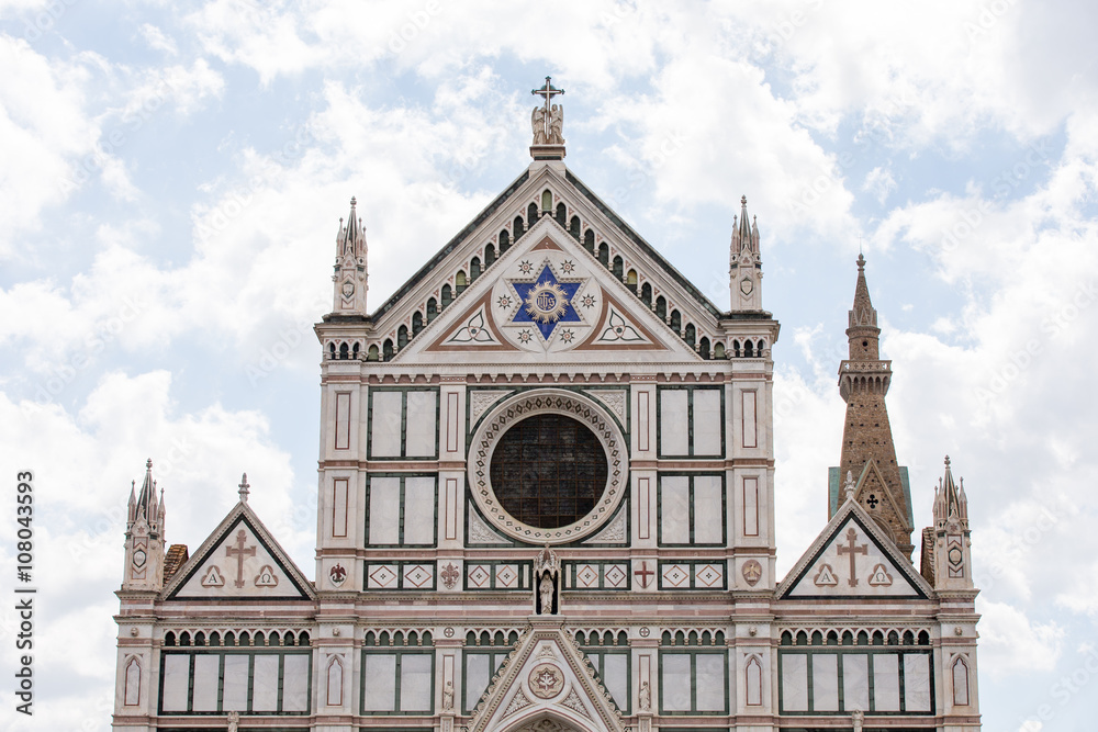 Santa Croce Church Facade in Florence, Italy